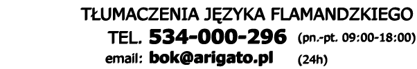 Tłumacz flamandzki - Telefon: 534 000 296